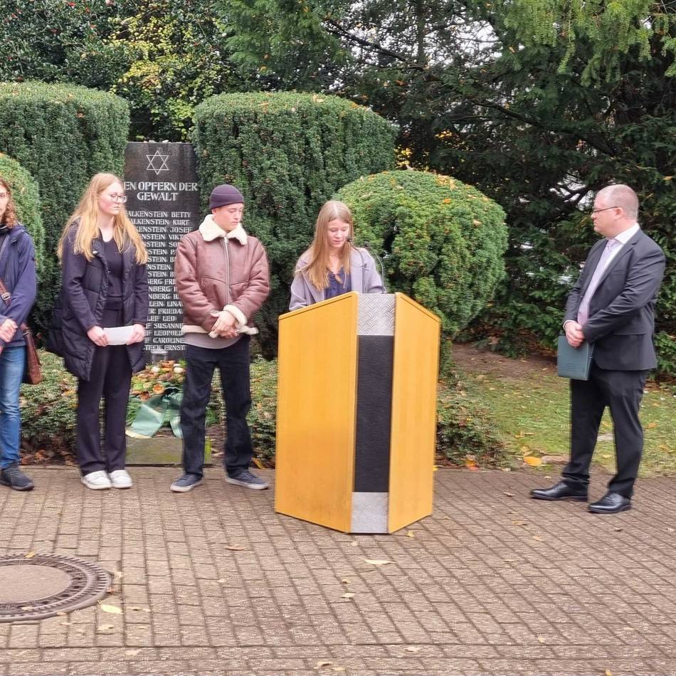 Gedenken zum 9. November 1938: Jüchen gedenkt der Opfer der Pogromnacht