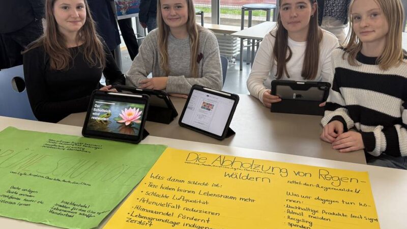 EvB-Gymnasium Wipperfürth: Schüler konzipieren nachhaltige Projekte