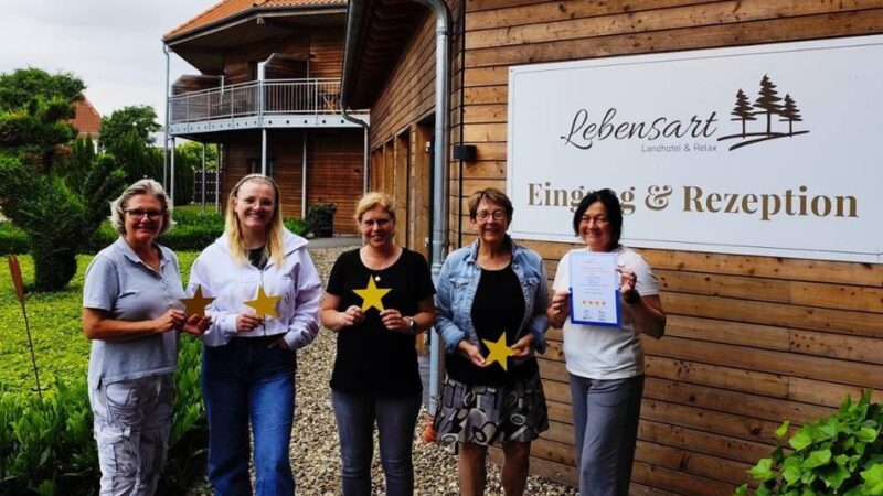 Auszeichnung vom Verband: Vier Sterne für das Landhotel Lebensart in Sonsbeck