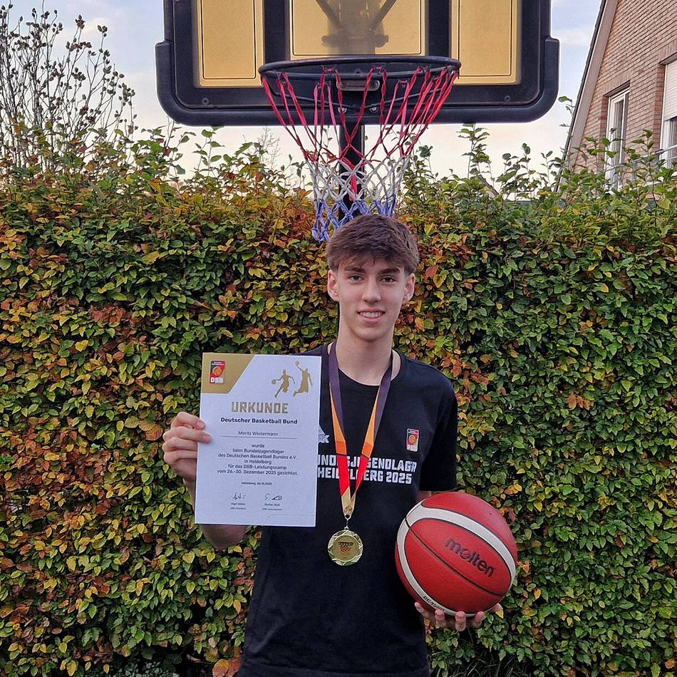 „Als mein Name aufgerufen wurde, war ich einfach nur glücklich“: Meerbuscher Basketball-Talent steht im Bundeskader