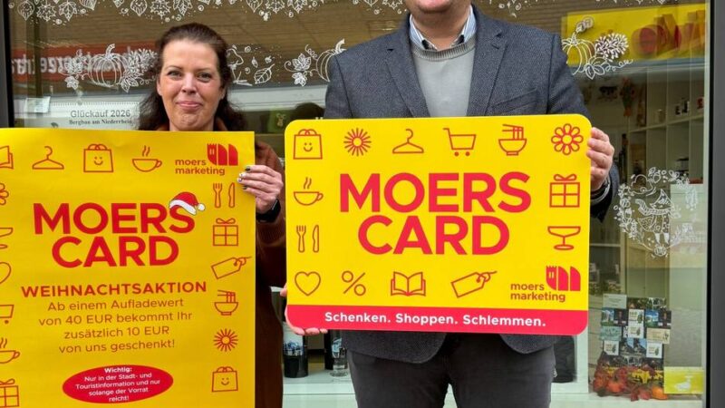 Vorweihnachtszeit in Moers: Besondere Moers-Card-Aktion vor Weihnachten
