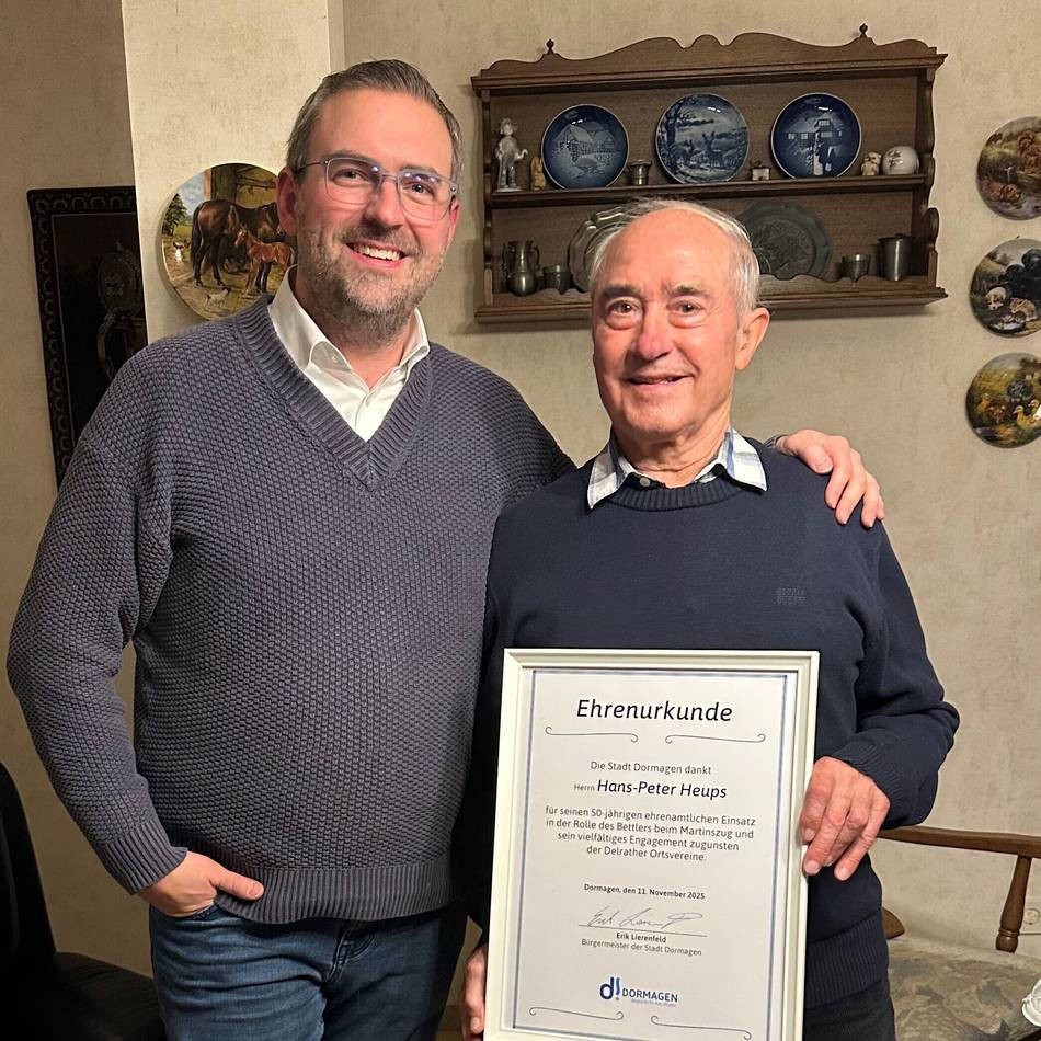 Engagierter Delrather: Stadt ehrt „Bettelmann“ Hans-Peter Heups