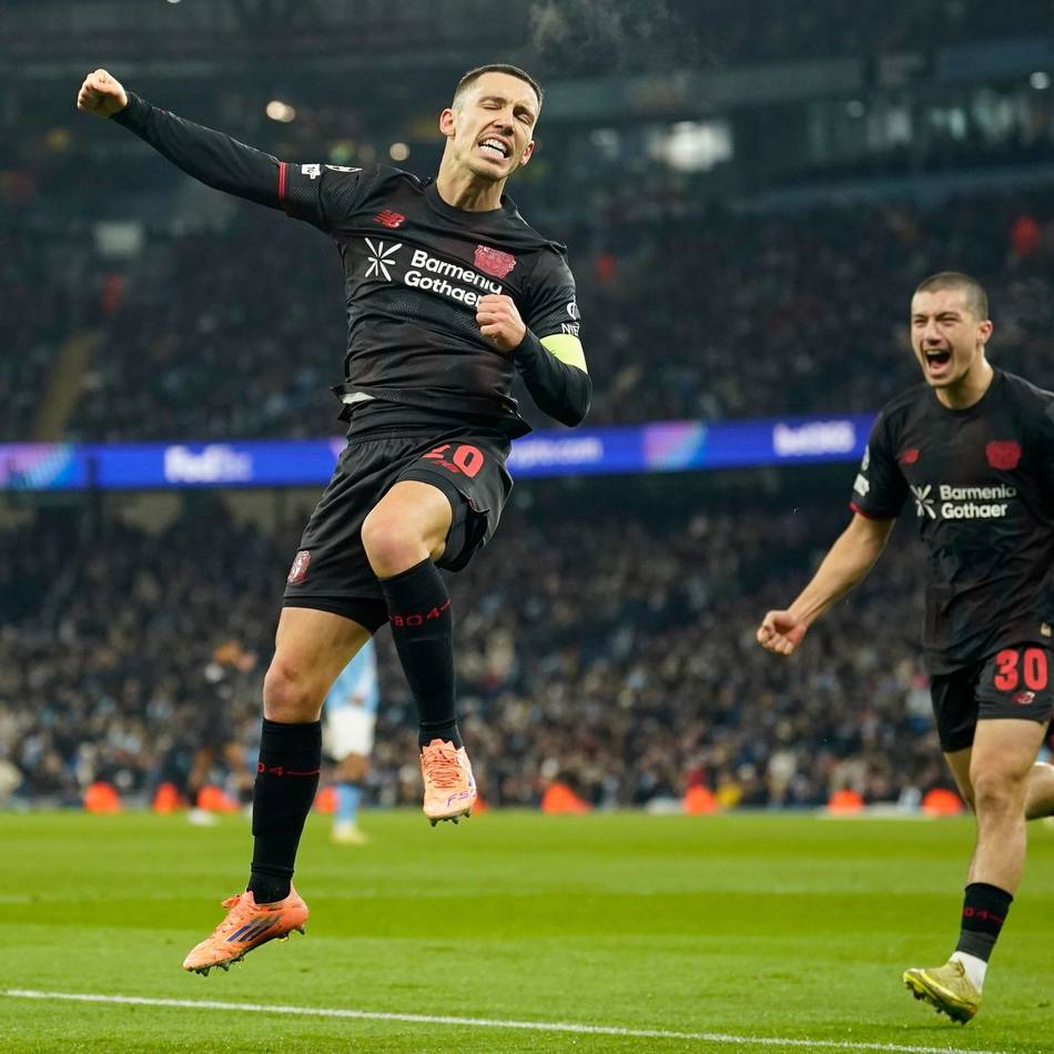 2:0 bei Manchester City: Bayer Leverkusen schockt Guardiolas B-Elf