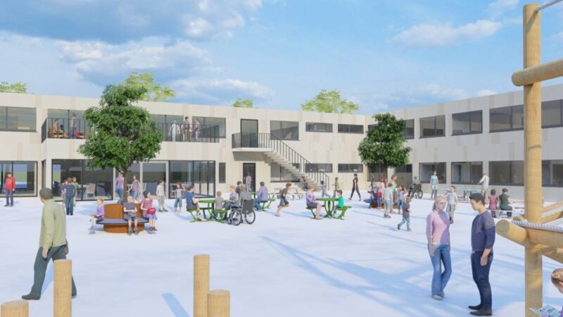 Interimsbau nimmt Gestalt an: So soll die neue Gesamtschule in Mönchengladbach aussehen – erstmal