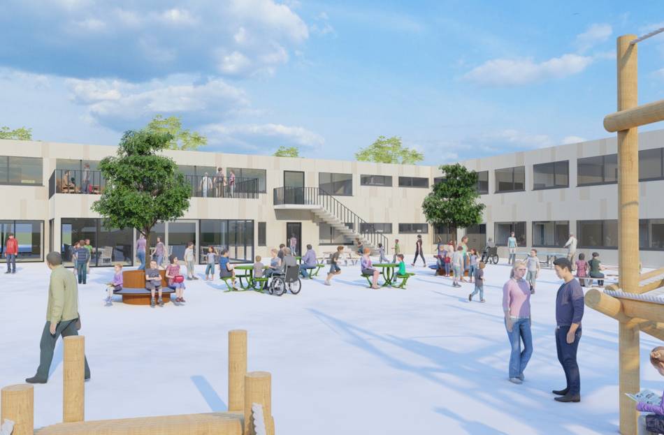 Interimsbau nimmt Gestalt an: So soll die neue Gesamtschule in Mönchengladbach aussehen – erstmal