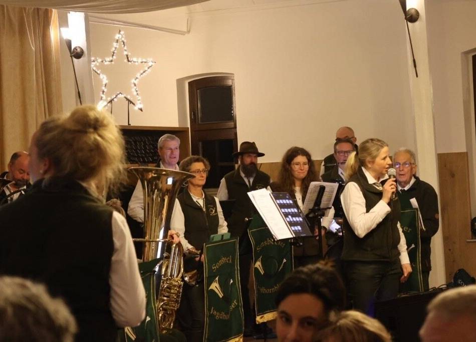 Jagdhornbläser des Hegering Sonsbeck: Manfred Esselborn kommt auch nach 50 Jahren nicht aus der Puste