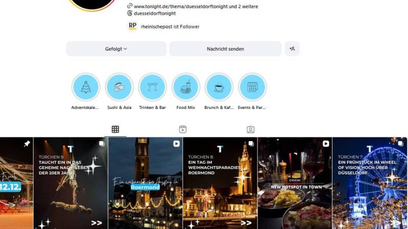 Genuss-Adventskalender auf Instagram: Bei diesen Accounts aus Düsseldorf lohnt sich das Türchen öffnen