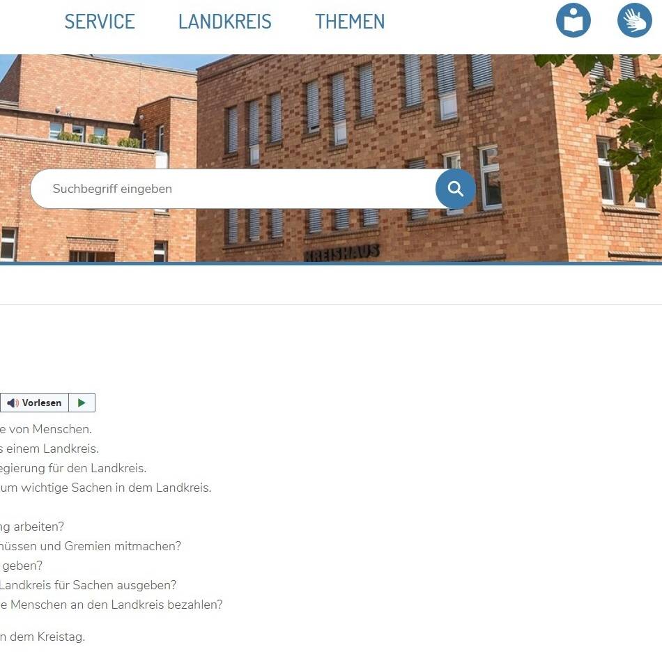Mit KI-Unterstützung: Kreis-Website jetzt auch in Leichter Sprache