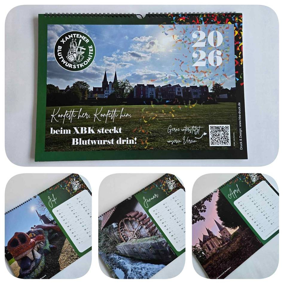 Erlös fließt in den Karnevalszug: Xantener Blutwurstkomitee bietet Jahreskalender an