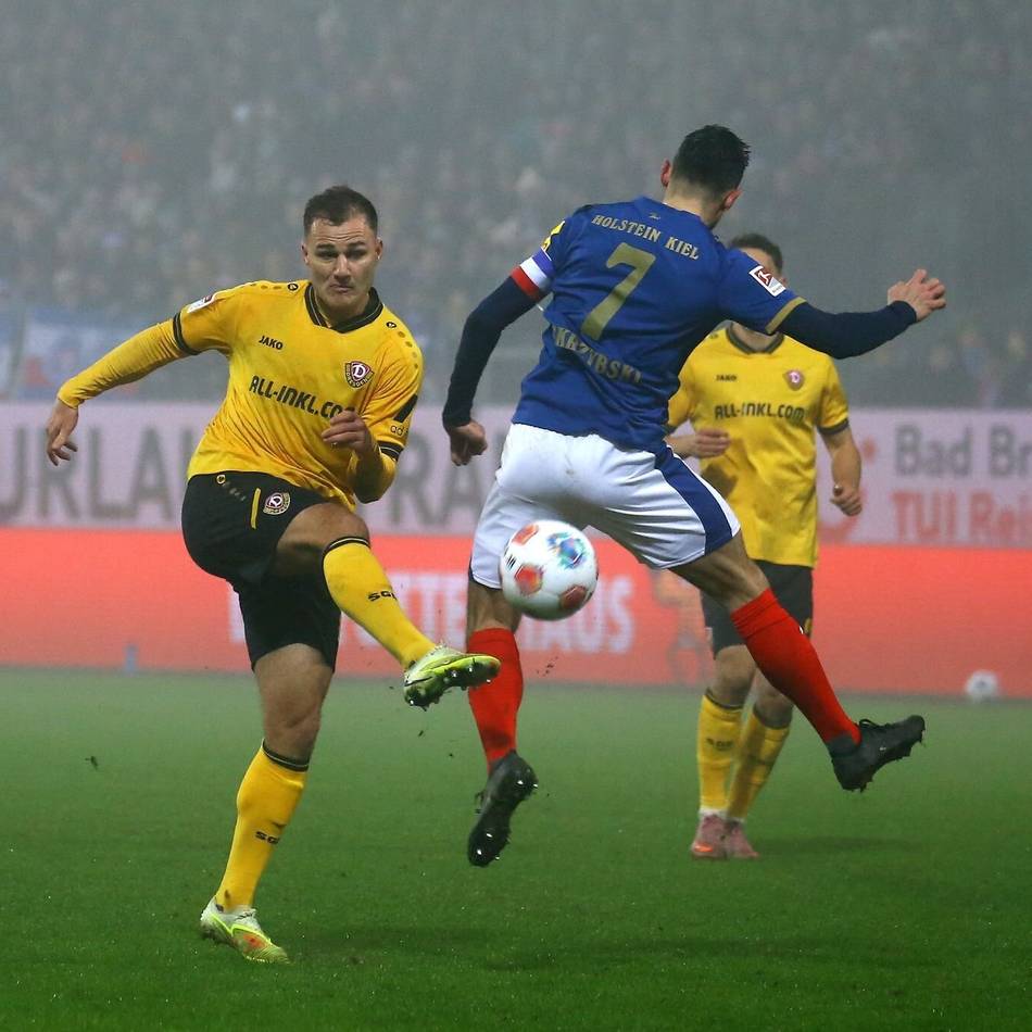 Topspiel der 2. Bundesliga: Dresden vergibt Sieg gegen Kiel und überwintert als Tabellen-Schlusslicht