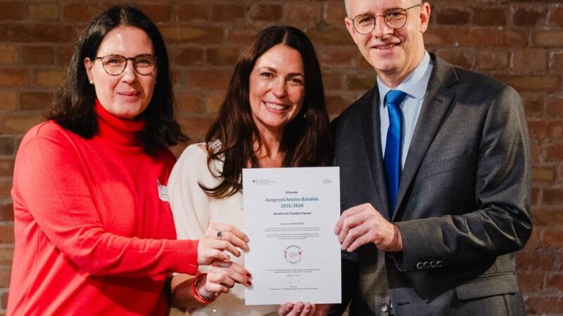 Feier beim Bundesfamilienministerium in Berlin: Auszeichnung für Viersener Bündnis für Familie