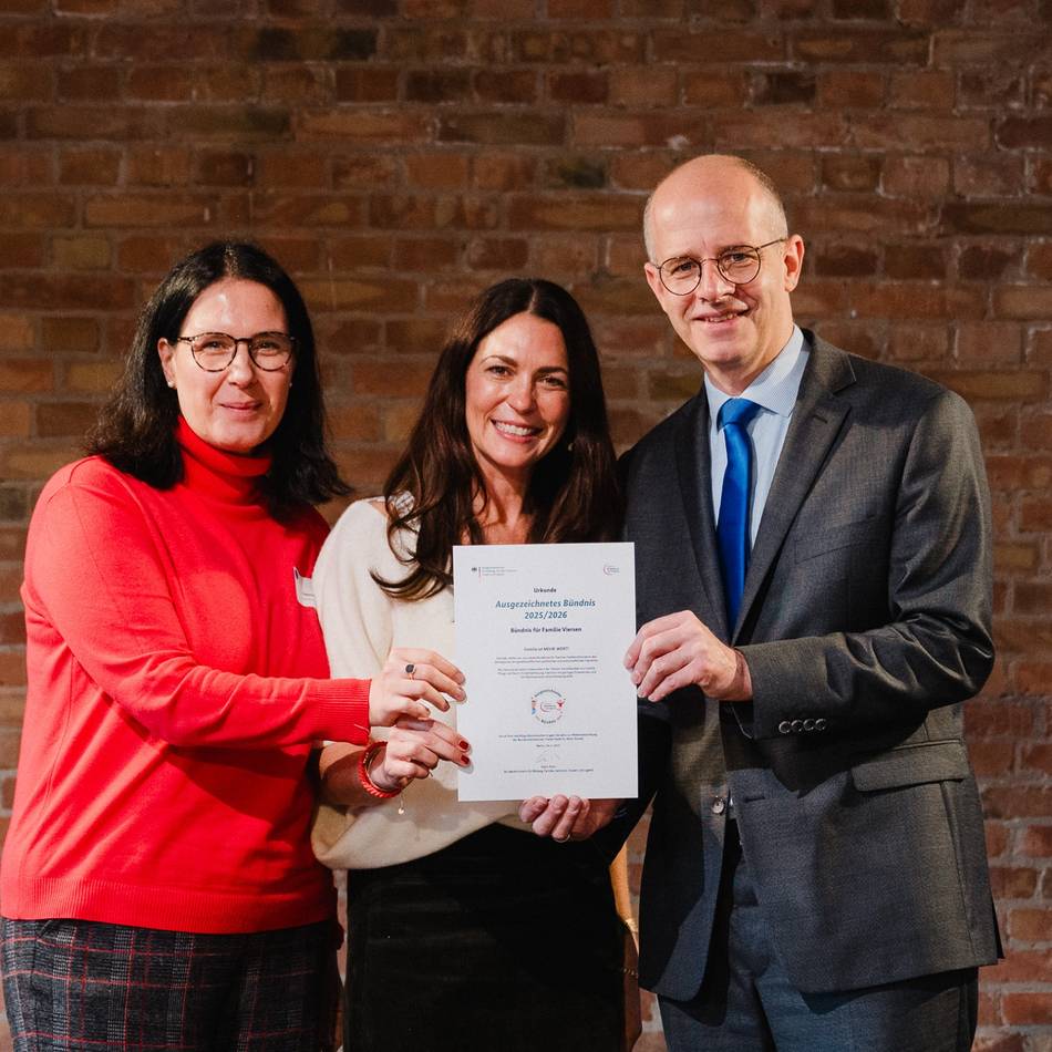 Feier beim Bundesfamilienministerium in Berlin: Auszeichnung für Viersener Bündnis für Familie