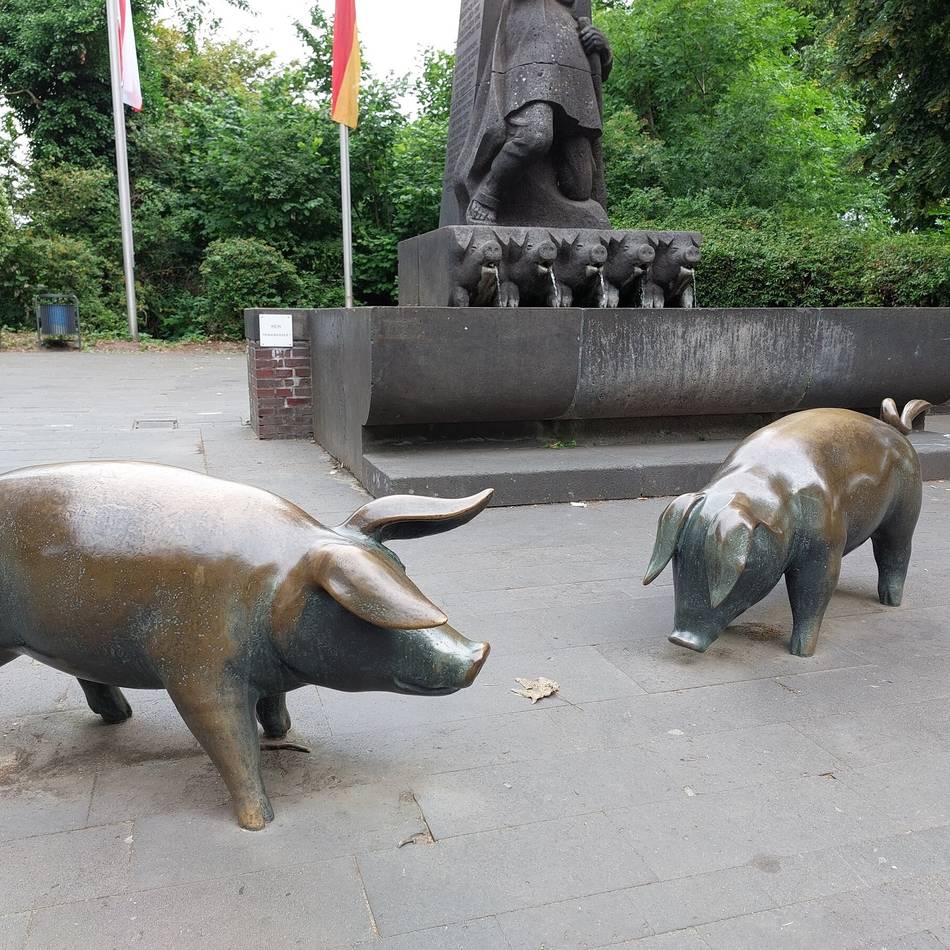 Metalldiebe im gesamten Rhein-Kreis: Dormagener sorgen sich um ihre Bronze-Schweine