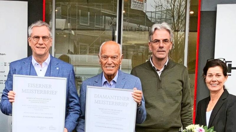 Emmericher Kfz-Mechaniker-Meister: Eiserner Meisterbrief für Rüdiger Helmich
