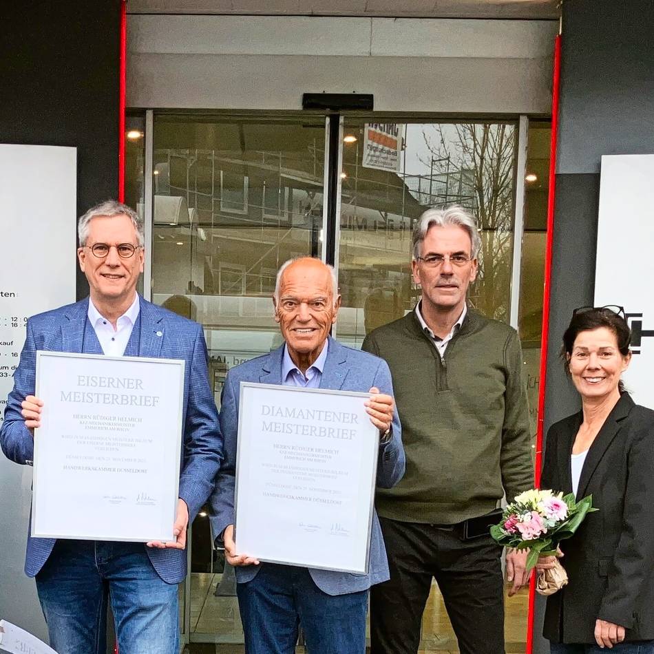 Emmericher Kfz-Mechaniker-Meister: Eiserner Meisterbrief für Rüdiger Helmich