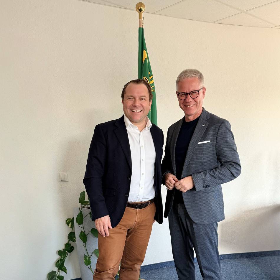 Martin Mertens und Jürgen Steinmetz: Persönliches Treffen nach Disput zu Gewerbesteuer in Rommerskirchen