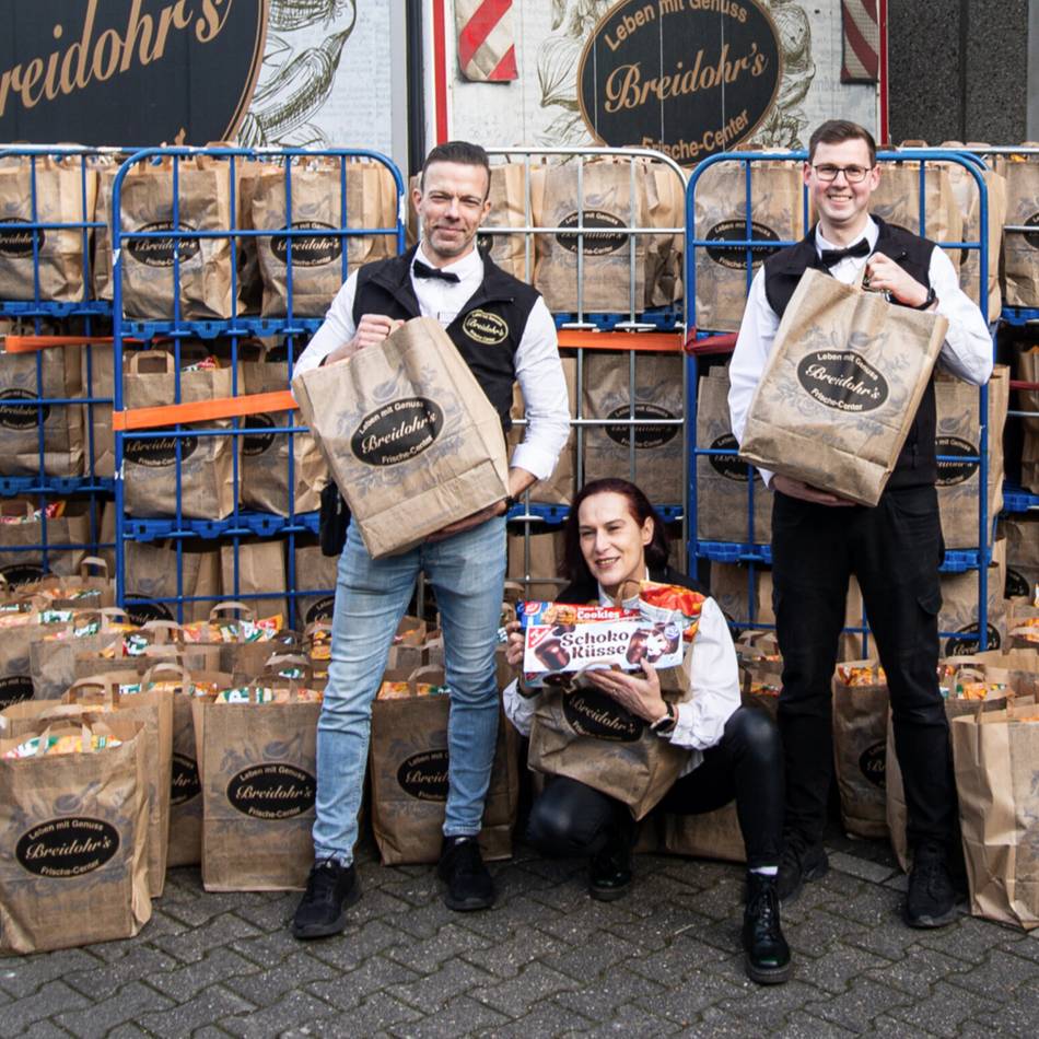Aktion in Hilden: Supermarkt-Kunden spenden für die Tafel