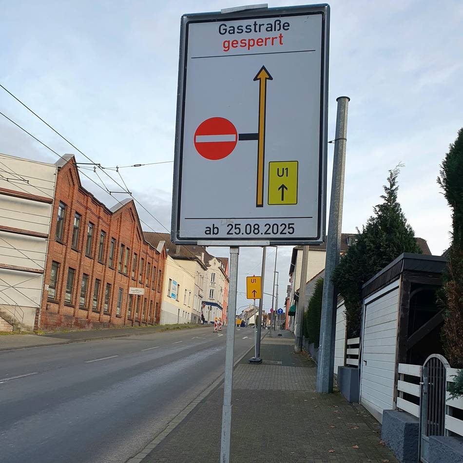 Straßenbau in Solingen: Umleitung wurde nachgebessert