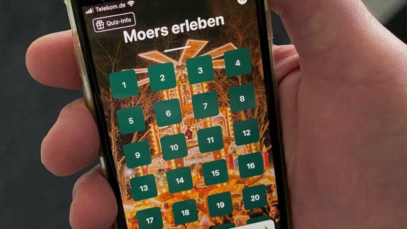 Weihnachtszeit in Moers: So funktioniert der digitale Adventskalender