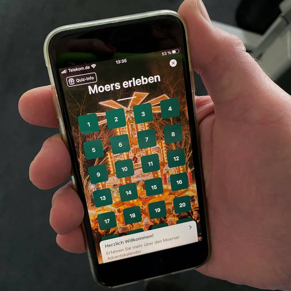 Weihnachtszeit in Moers: So funktioniert der digitale Adventskalender