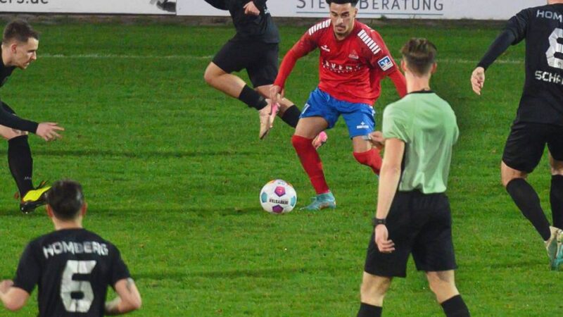 0:2 gegen den VfB Homberg: Der 1. FC Kleve beendet die Hinrunde auf einem Abstiegsplatz