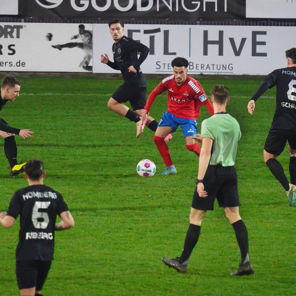 0:2 gegen den VfB Homberg: Der 1. FC Kleve beendet die Hinrunde auf einem Abstiegsplatz