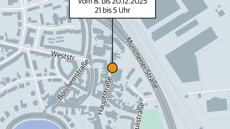 Baustelle bis Weihnachten: Kanalarbeiten in der Fußgängerzone in Benrath