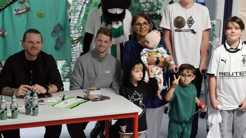 Borussia-Profis in der Kinderklinik“: „Zwei echte Torhüter an meinem Geburtstag – das schönste Geschenk!“