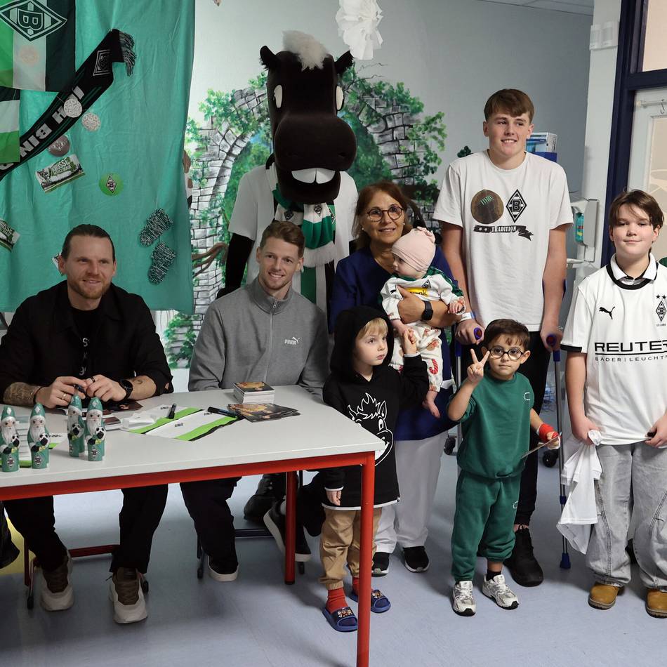 Borussia-Profis in der Kinderklinik“: „Zwei echte Torhüter an meinem Geburtstag – das schönste Geschenk!“