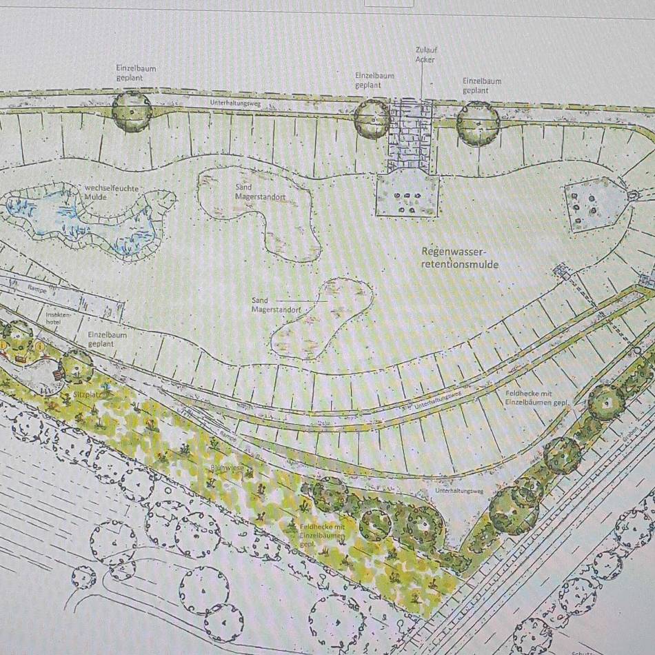 Regenrückhaltebecken am Hang der Sonsbecker Schweiz: Millionen-Invest zum Starkregen-Schutz