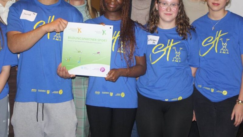 Auszeichnung vom Kreissportbund Viersen: Anne Frank Gesamtschule wird „Bildungspartner Sport“