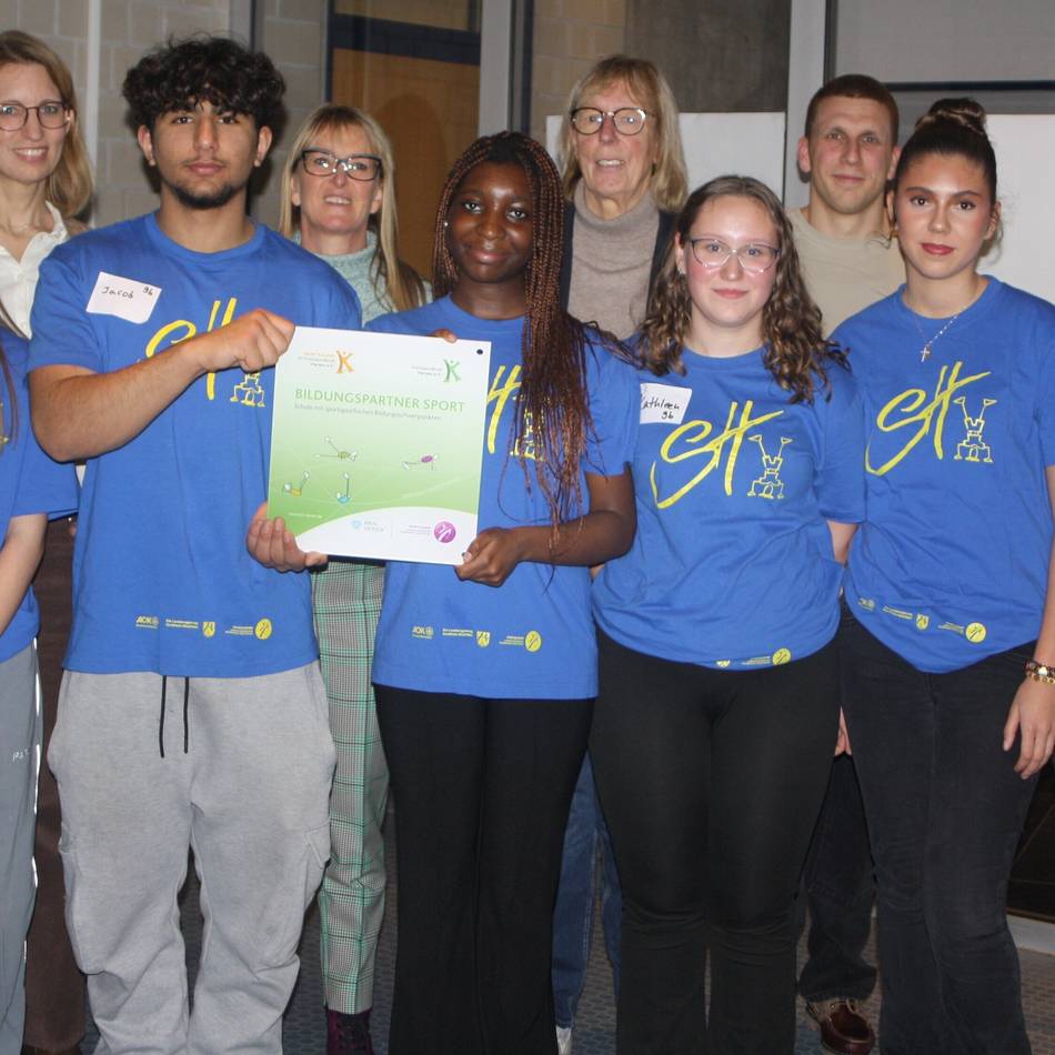 Auszeichnung vom Kreissportbund Viersen: Anne Frank Gesamtschule wird „Bildungspartner Sport“