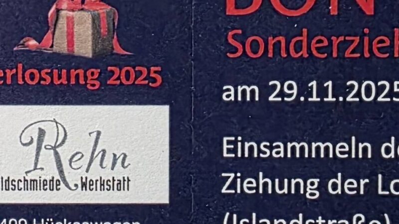 Weihnachtsverlosung in Hückeswagen: Die rechte Loshälfte gilt für die Zwischenziehung