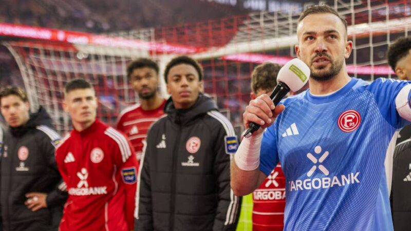 Kapitän lässt sein Herz sprechen: Fortuna-Torwart Kastenmeier hält emotionale Ansprache an die Fans