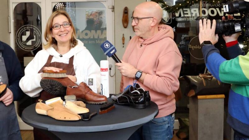 WDR sendet live aus Fachbetrieb: Schuhputztricks aus Rheinberg für den Nikolaustag