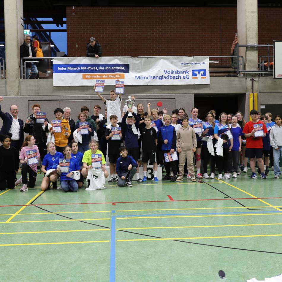 Mixed-Team-Cup in Mönchengladbach: Marienschule verteidigt Titel als beste Tischtennis-Schule