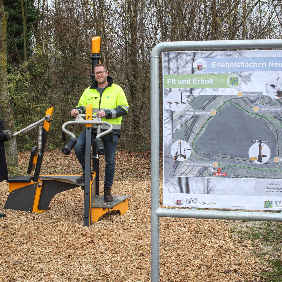 Erlebnisfläche in Grevenbroich: Neurather See ist jetzt ein Outdoor-Fitnessstudio