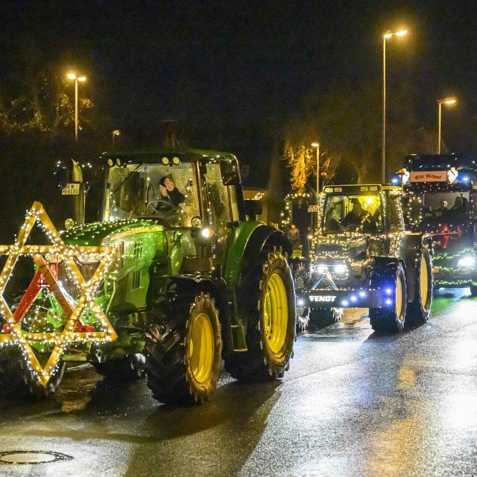 Lichterfahrt am 20. Dezember: Wo die Traktoren durch Jüchen rollen