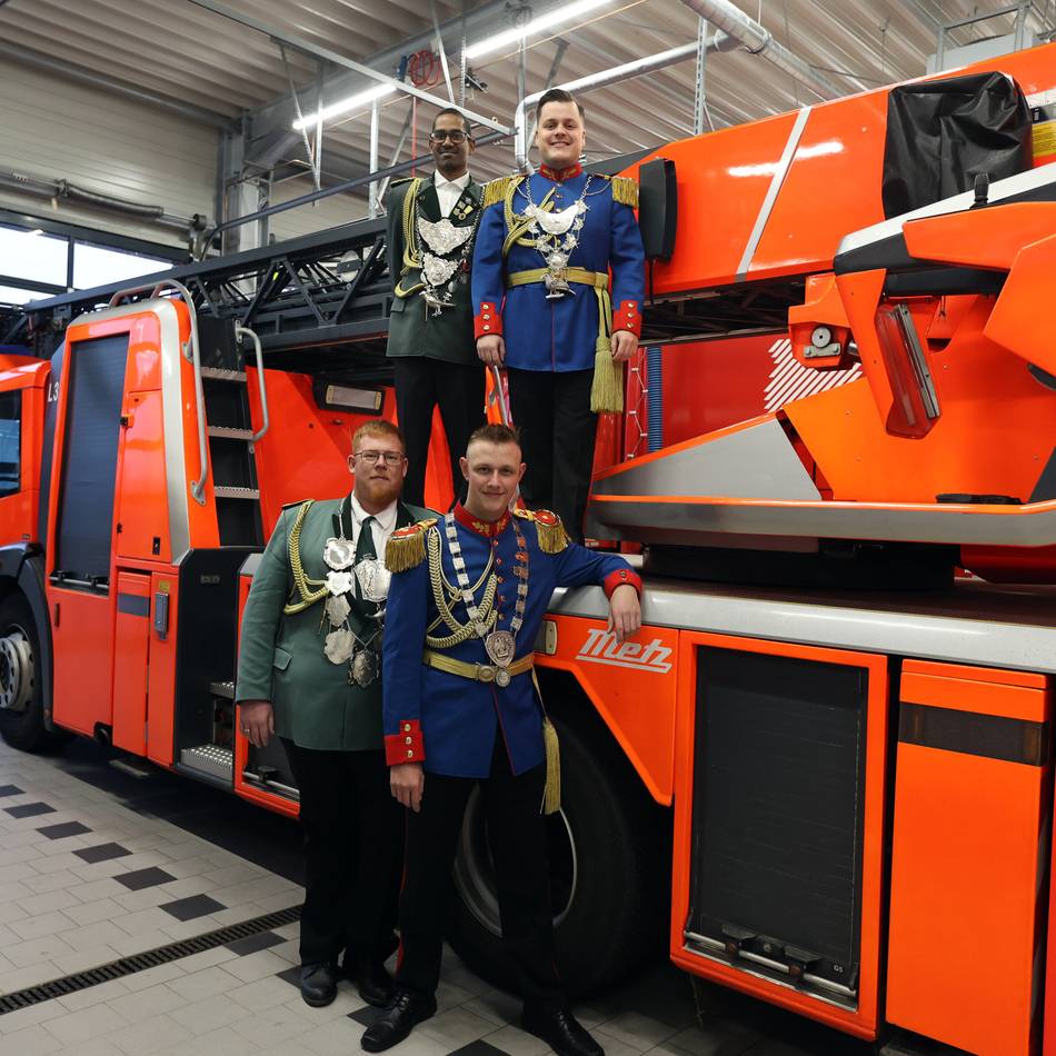 2026 soll ihr Jahr werden: Quartett der Könige und Kameraden aus Korschenbroich