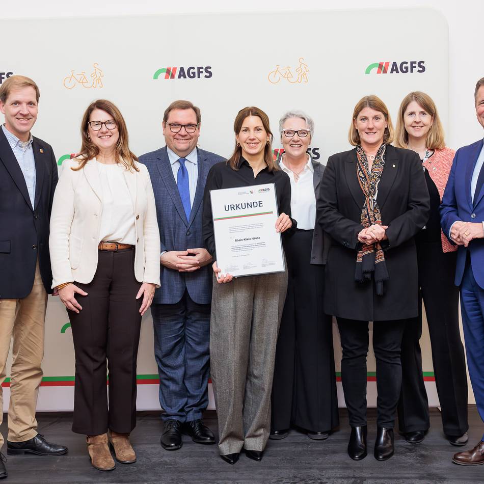 Rhein-Kreis bleibt AGFS-Mitglied: Lob für Fußgänger und Fahrradfreundlichkeit