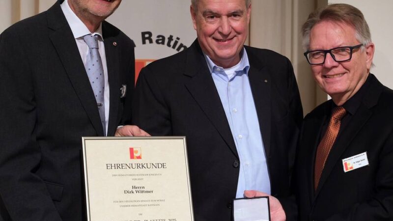 Ratinger Jonges zeichnen aus: Dumeklemmer-Plakette: Herzergreifende Ehrung für Dirk Wittmer
