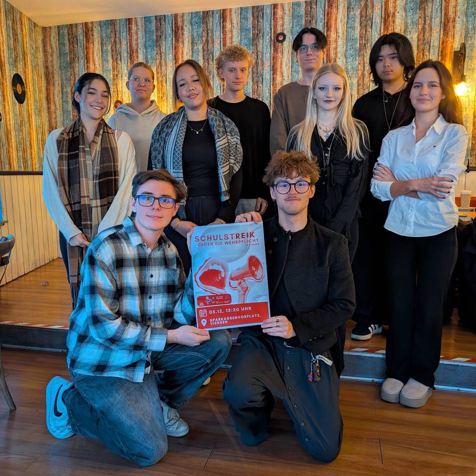 Demonstration in Viersen gegen Wehrpflicht: Schüler gehen auf die Straße