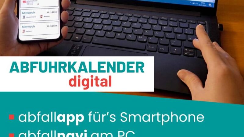 Bergischer Abfallwirtschaftsverband: Digitaler Abfuhrkalender mit vielen Vorteilen