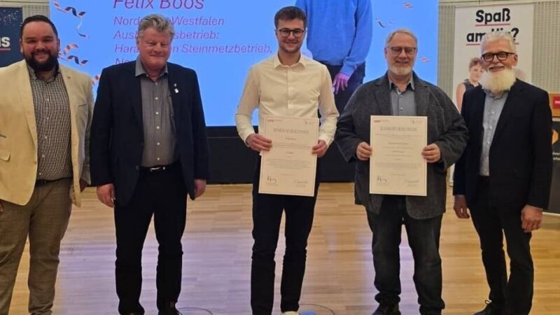 Handwerks-Wettbewerb: Neusser Steinmetz holt dritten Platz bei Deutscher Meisterschaft