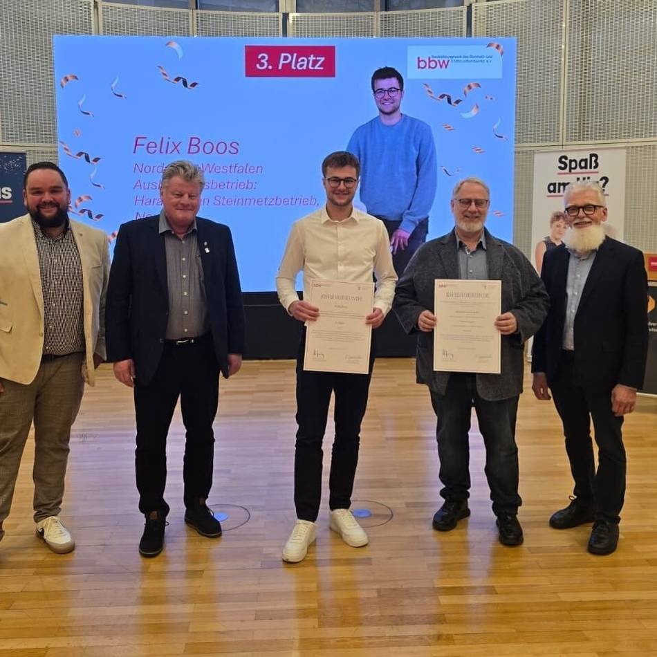 Handwerks-Wettbewerb: Neusser Steinmetz holt dritten Platz bei Deutscher Meisterschaft