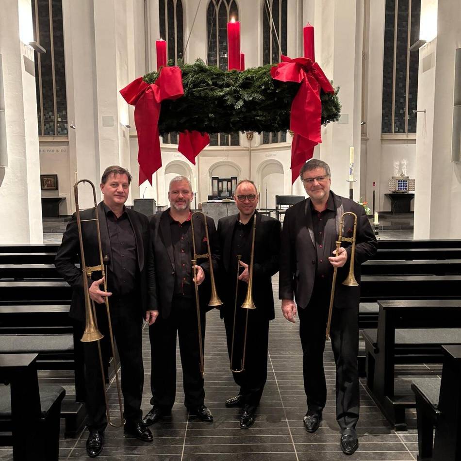 Ausklang der Geistlichen Konzerte: Posaunenquartett begeistert in voll besetzter Magdalena-Kirche