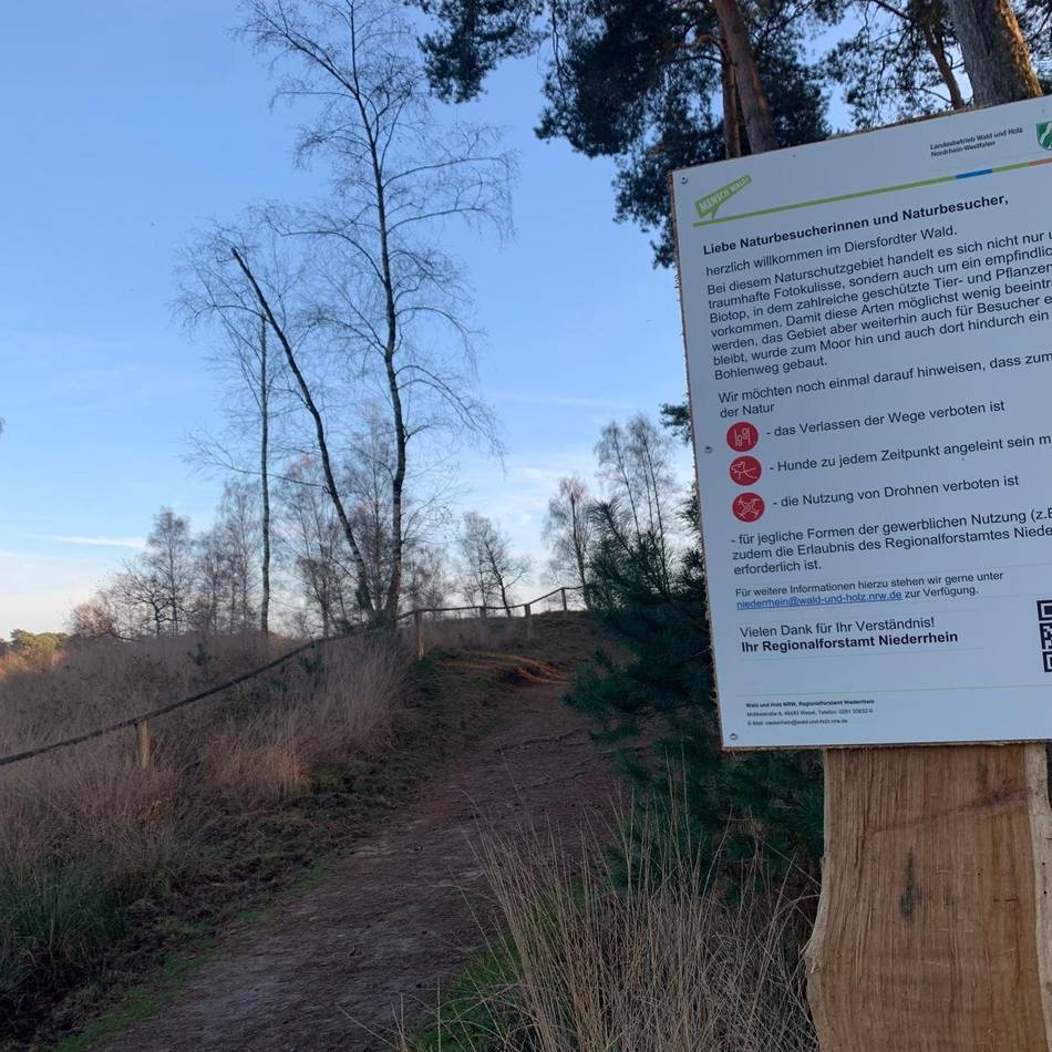 Hinweisschilder sorgen für Irritation: Was ist im Diersfordter Wald beim Fotografieren erlaubt – und was nicht?