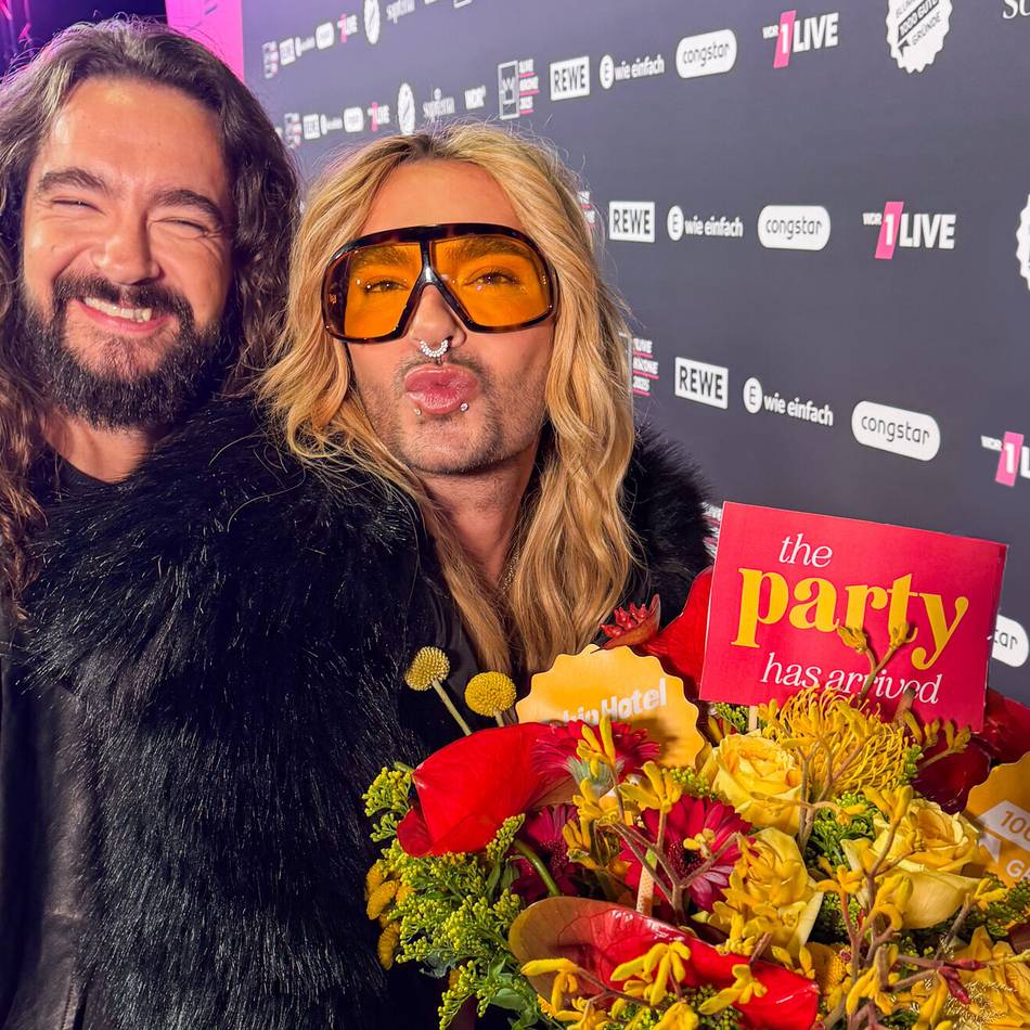 Initiative „1000 gute Gründe“ bei der 1Live-Krone 2025: Blumen aus Straelen für Ikkimel, DJ Alle Farben und die Kaulitz-Brüder