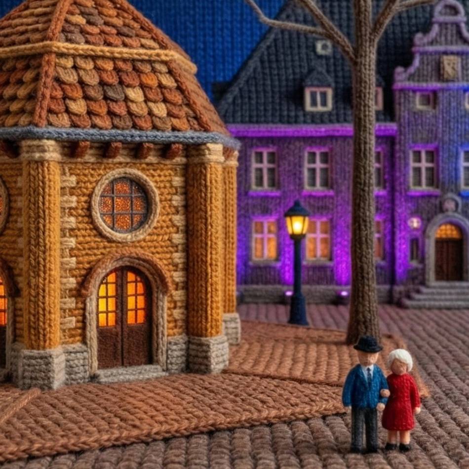 Künstlerin arbeitet mit KI: Kevelaer und Geldern als „Strickversion“