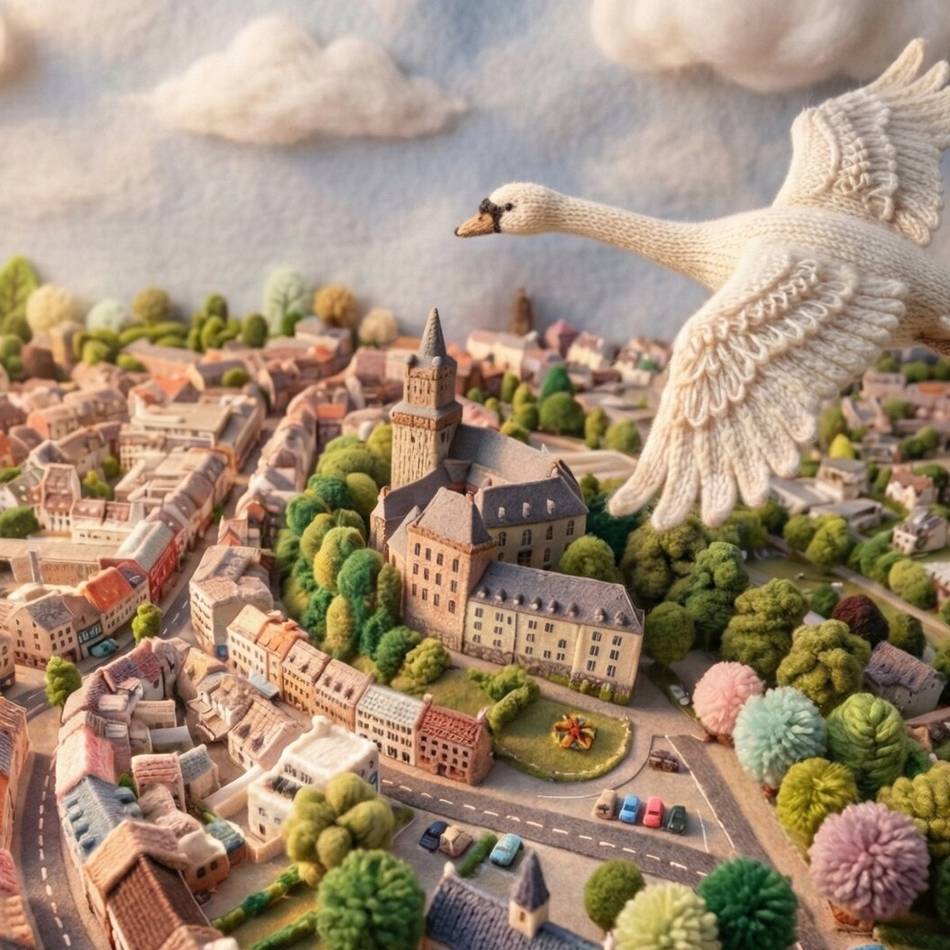 Virales Video: Wie eine Kunsthandwerkerin die Stadt Kleve mit KI und digitaler Wolle abbildet